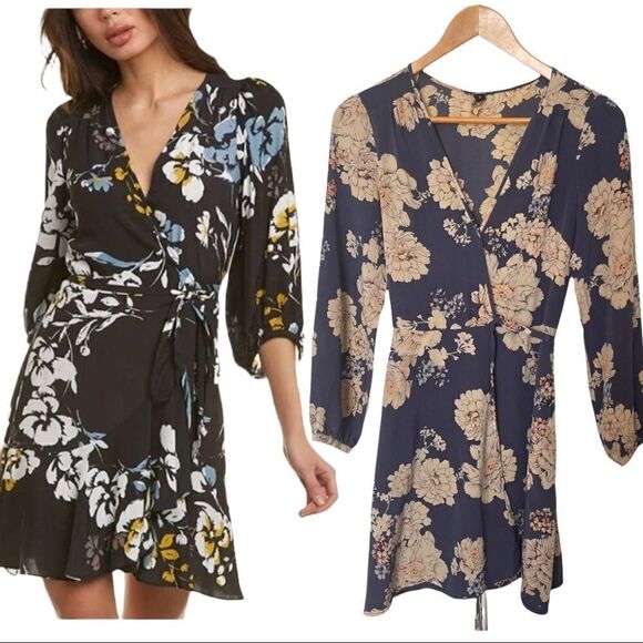 Yumi Kim Silk Floral wrap dress size S - Picture 1 of 9